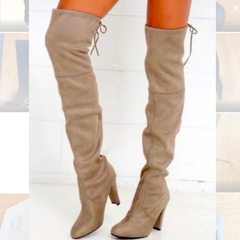 Taupe Over the knee boots